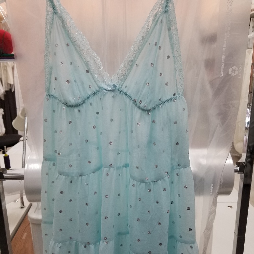 Babydoll blue and silver chemise